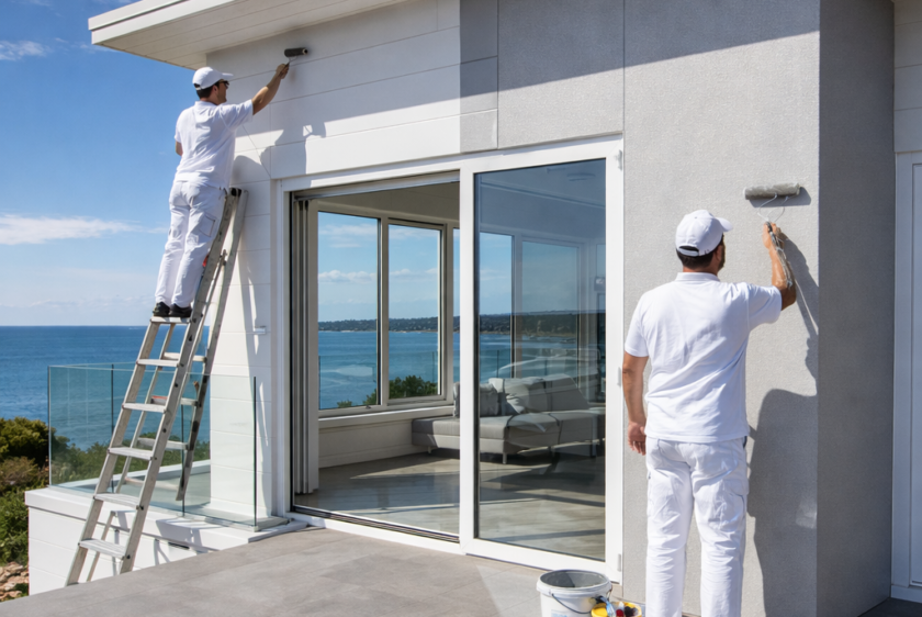 Exterior house painting in Auckland coastal area