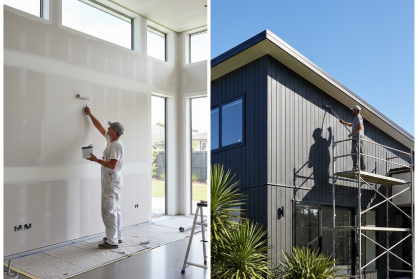 interior vs exterior painting