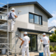 Best house painters north shore working on modern home exterior painting project