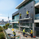 Commercial building repainting NZ exterior painting project in Auckland