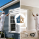 interior and exterior painting comparison