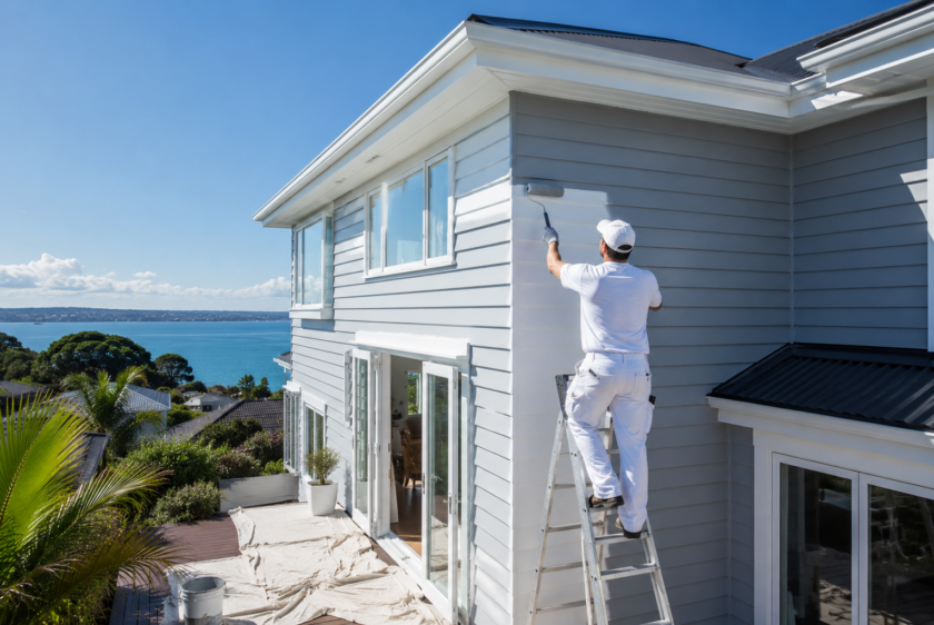 Professional house painters Castor Bay completing exterior home painting project