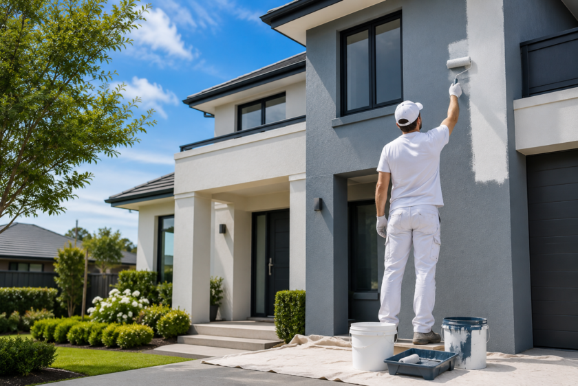 Professional House Painters North Shore from Premier Paint Works painting a modern residential home with premium interior and exterior finishes.