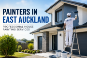 Professional Painters in East Auckland completing a residential house painting project by Premier Paint Works.
