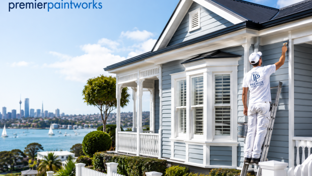 Professional exterior house painting in Devonport by Premier Paint Works