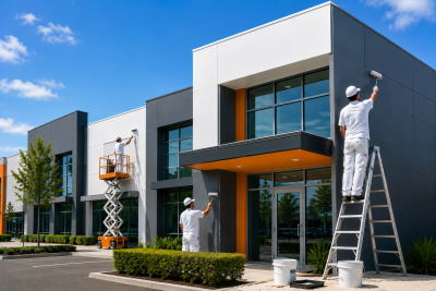 Commercial painters in Auckland painting office building